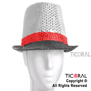 SOMBRERO GUAPO LENT PLATA/ROJ/NEG HS4421-1 x 1
